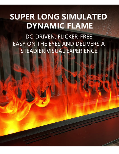 200CM 3D Steam Electric Fireplace for Living Room, Smart Simulated Flame, App-Controlled Atomization, TV Cabinet LED Fireplace