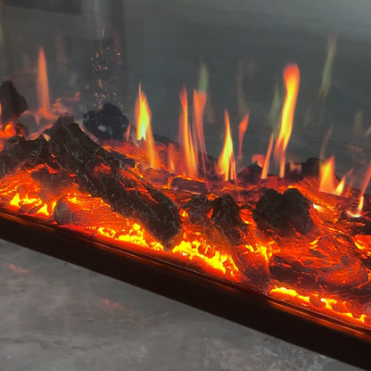 120CM 4K Digital Flame Projector — Immersive LED Fire Effect, Real Crackle Audio, Multi-Scene Modes, Remote & Voice Control, No Smoke