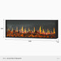150CM 4K Virtual Fireplace — Realistic Digital Flames, Wood Crackle Sync, Brightness & Speed Adj, Remote & Voice Control, Smoke-Free
